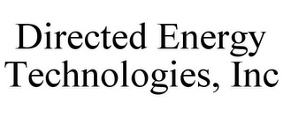 DIRECTED ENERGY TECHNOLOGIES, INC