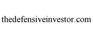 THEDEFENSIVEINVESTOR.COM