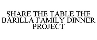 SHARE THE TABLE THE BARILLA FAMILY DINNER PROJECT