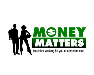 MONEY MATTERS IT'S EITHER WORKING FOR YOU OR SOMEONE ELSE