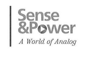 SENSE & POWER A WORLD OF ANALOG