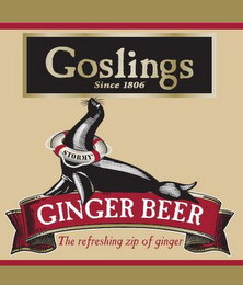 GOSLING'S SINCE 1806 STORMY GINGER BEERTHE REFRESHING ZIP OF GINGER