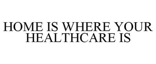 HOME IS WHERE YOUR HEALTHCARE IS