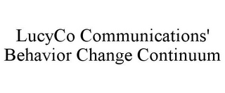 LUCYCO COMMUNICATIONS' BEHAVIOR CHANGE CONTINUUM