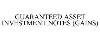 GUARANTEED ASSET INVESTMENT NOTES (GAINS)