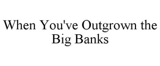 WHEN YOU'VE OUTGROWN THE BIG BANKS