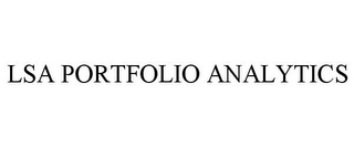 LSA PORTFOLIO ANALYTICS