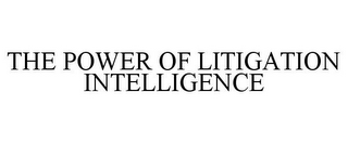 THE POWER OF LITIGATION INTELLIGENCE