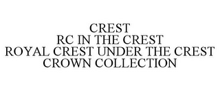 CREST RC IN THE CREST ROYAL CREST UNDER THE CREST CROWN COLLECTION