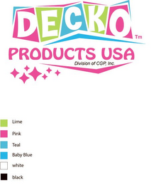 DECKO PRODUCTS USA DIVISION OF CGP, INC.