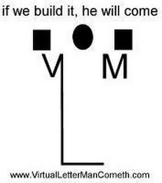 IF WE BUILD IT, HE WILL COME V L M WWW.VIRTUALLETTERMANCOMETH.COM