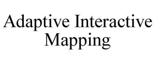 ADAPTIVE INTERACTIVE MAPPING