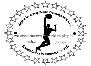 HIGHER LEARNING YOUTH DEVELOPMENT L.L.C. WE TEACH TOMORROW WORLD TO PLAY IN TODAY GAMES SPECIALIZING IN AMATEUR SPORTS!