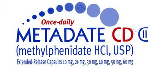 ONCE-DAILY METADATE CD (METHYLPHENIDATE HCL, USP) EXTENDED-RELEASE CAPSULES 10 MG, 20 MG, 30 MG, 40 MG, 50 MG, 60 MG