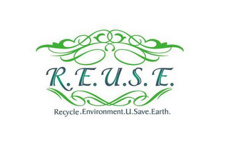 R.E.U.S.E.. RECYCLE. ENVIRONMENT. U. SAVE. EARTH.