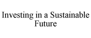 INVESTING IN A SUSTAINABLE FUTURE