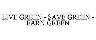 LIVE GREEN - SAVE GREEN - EARN GREEN