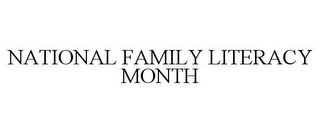 NATIONAL FAMILY LITERACY MONTH