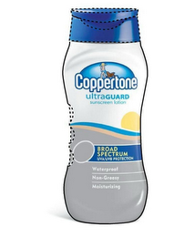 COPPERTONE ULTRAGUARD SUNSCREEN LOTION BROAD SPECTRUM UVA/UVB PROTECTION WATERPROOF NON-GREASY MOISTURIZING