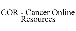 COR - CANCER ONLINE RESOURCES