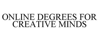 ONLINE DEGREES FOR CREATIVE MINDS