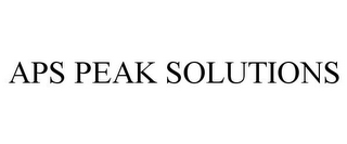 APS PEAK SOLUTIONS