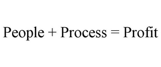 PEOPLE + PROCESS = PROFIT