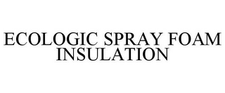 ECOLOGIC SPRAY FOAM INSULATION