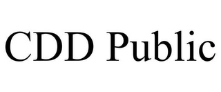 CDD PUBLIC