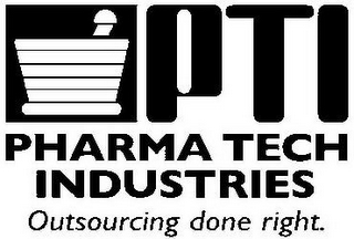 PTI PHARMA TECH INDUSTRIES OUTSOURCING DONE RIGHT.