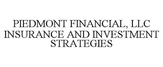 PIEDMONT FINANCIAL, LLC INSURANCE AND INVESTMENT STRATEGIES