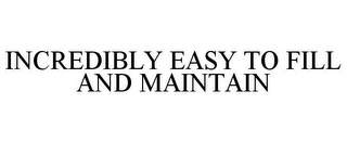 INCREDIBLY EASY TO FILL AND MAINTAIN