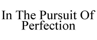 IN THE PURSUIT OF PERFECTION