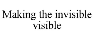 MAKING THE INVISIBLE VISIBLE