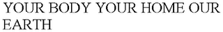 YOUR BODY YOUR HOME OUR EARTH