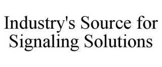 INDUSTRY'S SOURCE FOR SIGNALING SOLUTIONS