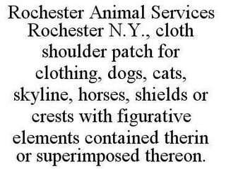 ROCHESTER ANIMAL SERVICES ROCHESTER N.Y.