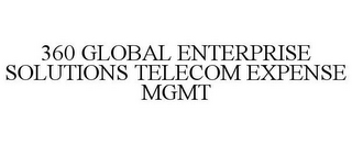 360 GLOBAL ENTERPRISE SOLUTIONS TELECOM EXPENSE MGMT