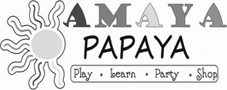 AMAYA PAPAYA PLAY · LEARN · PARTY · SHOP