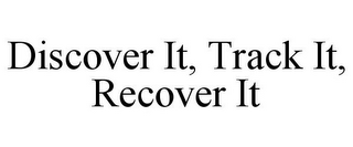 DISCOVER IT, TRACK IT, RECOVER IT