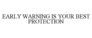 EARLY WARNING IS YOUR BEST PROTECTION