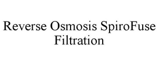 REVERSE OSMOSIS SPIROFUSE FILTRATION