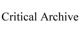 CRITICAL ARCHIVE