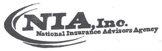 NIA, INC. NATIONAL INSURANCE ADVISORS AGENCY