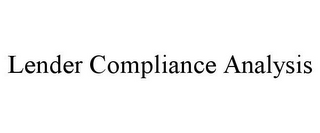 LENDER COMPLIANCE ANALYSIS