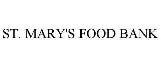 ST. MARY'S FOOD BANK