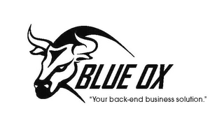 BLUE OX "YOUR BACK-END BUSINESS SOLUTION."