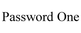 PASSWORD ONE