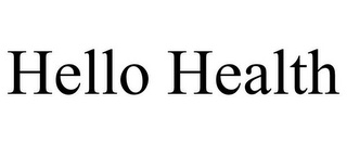 HELLO HEALTH