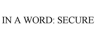 IN A WORD: SECURE